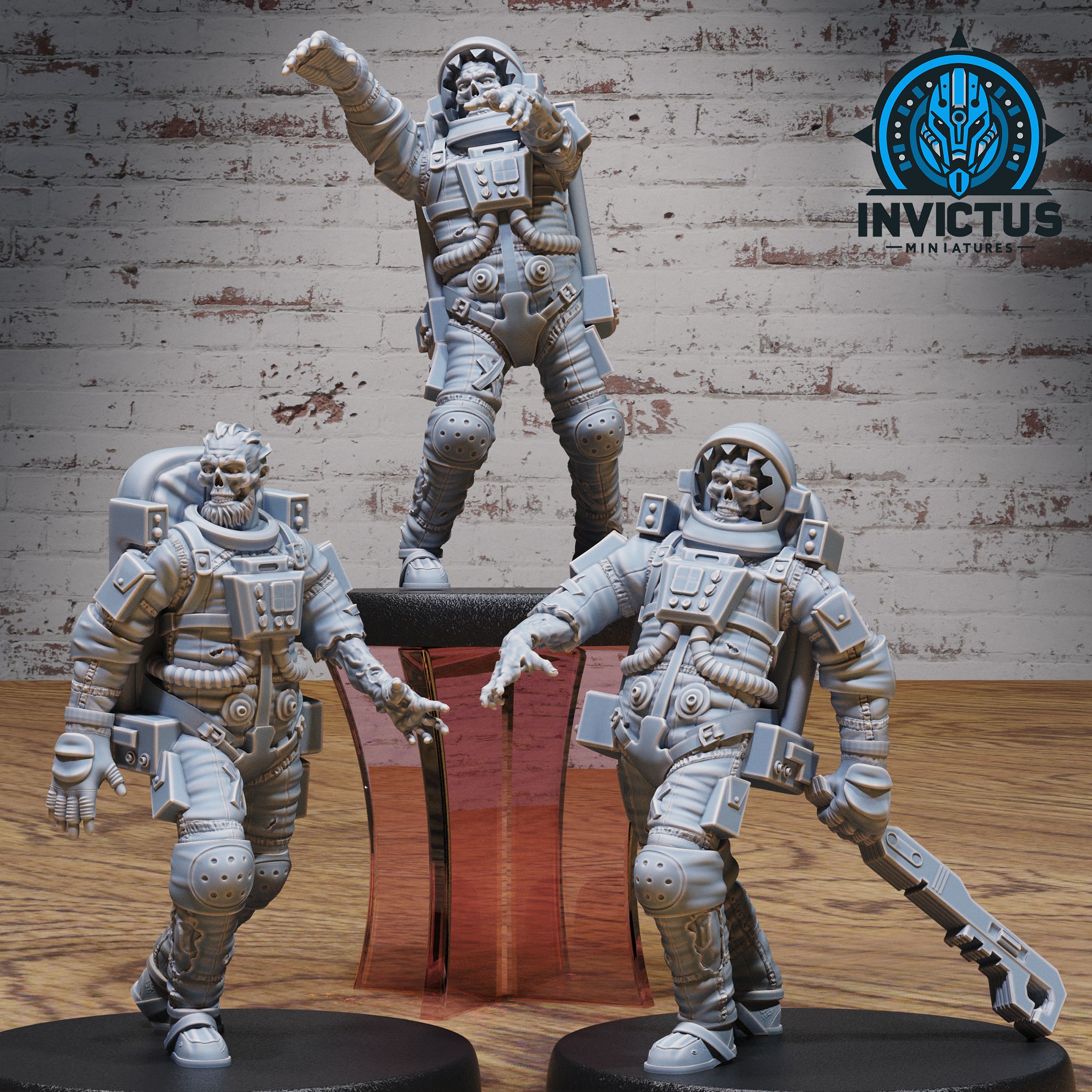 Vashta Nerada - Undead Astronaut Set / Space Colonist Worker / Cosmic Zombie Ship Warrior / Rotting Cyberpunk Settler / Alien Fighter / Trooper Attack / Brave Skelet Settler / Sci-Fi Encounter